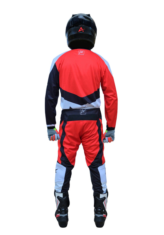 Apace Red White Phantom Motocross/Enduro Set