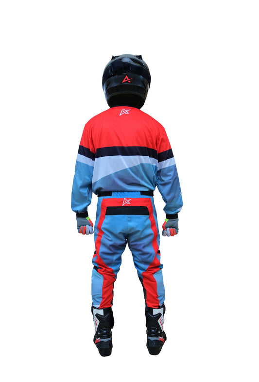 Apace Red Gray Phantom Motocross/Enduro Set