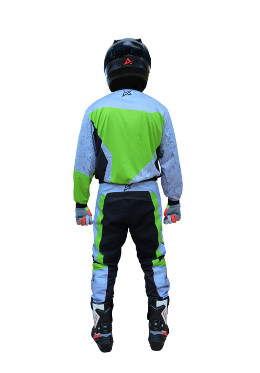Apace Gray Green Phantom Motocross/Enduro Set