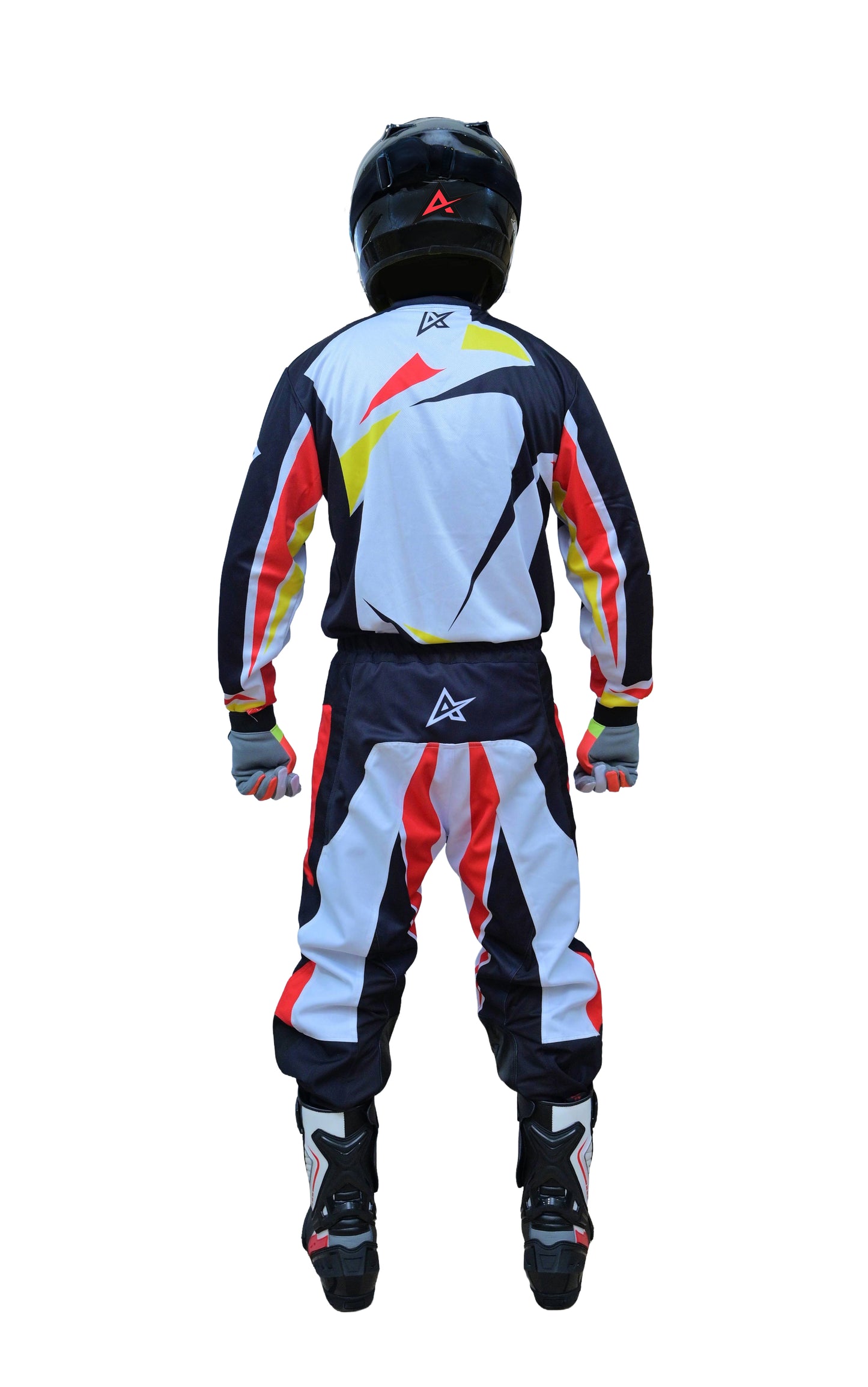 Apace Black White Apex Pro Motocross/Enduro Set