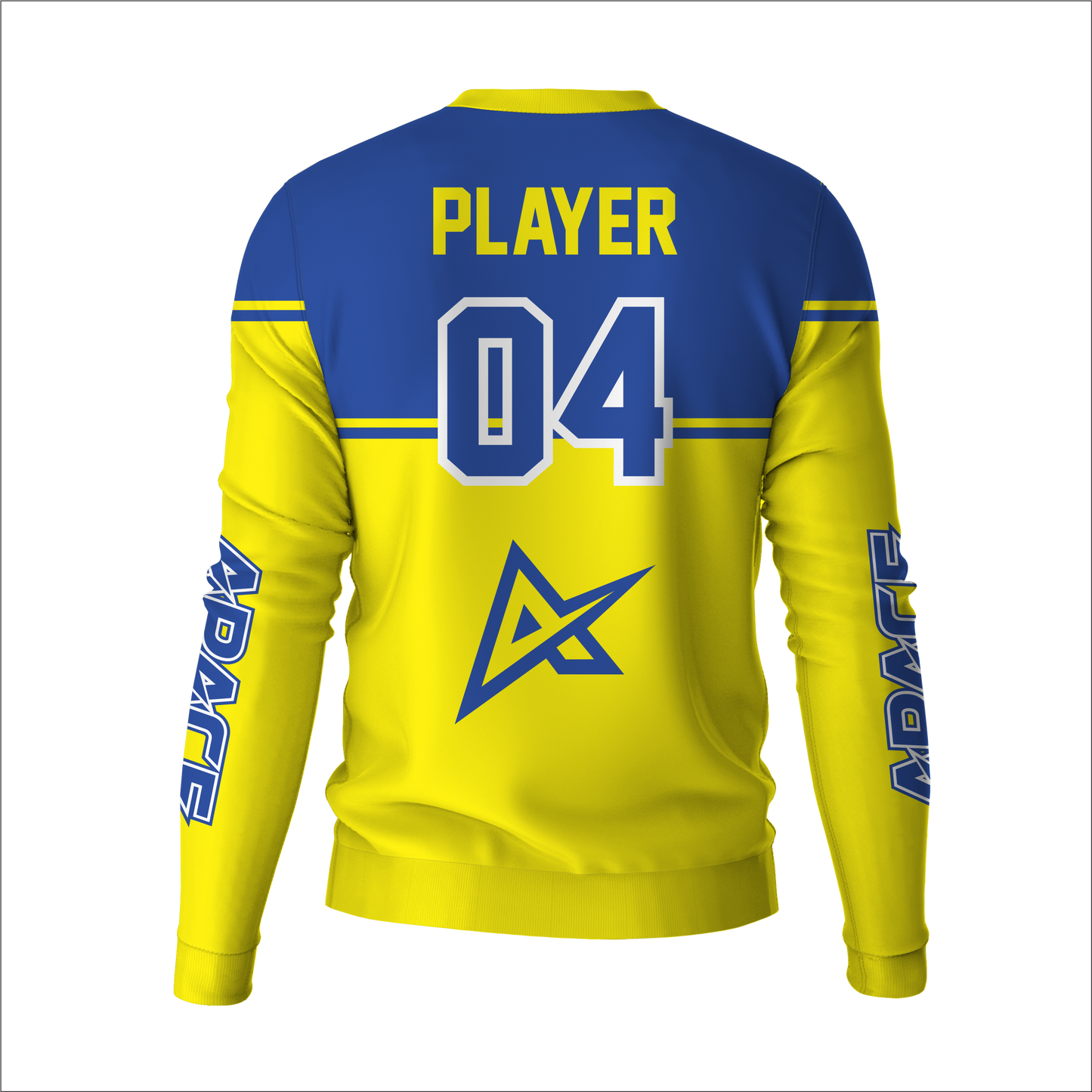 Motocross Jersey Yellow Blue APACE  V Neck