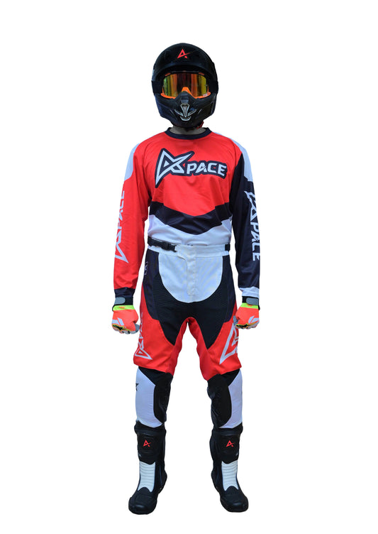 Apace Red White Phantom Motocross/Enduro Set
