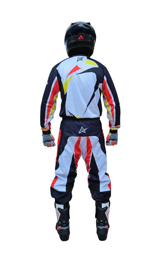 Apace Black White Apex Pro Motocross/Enduro Set