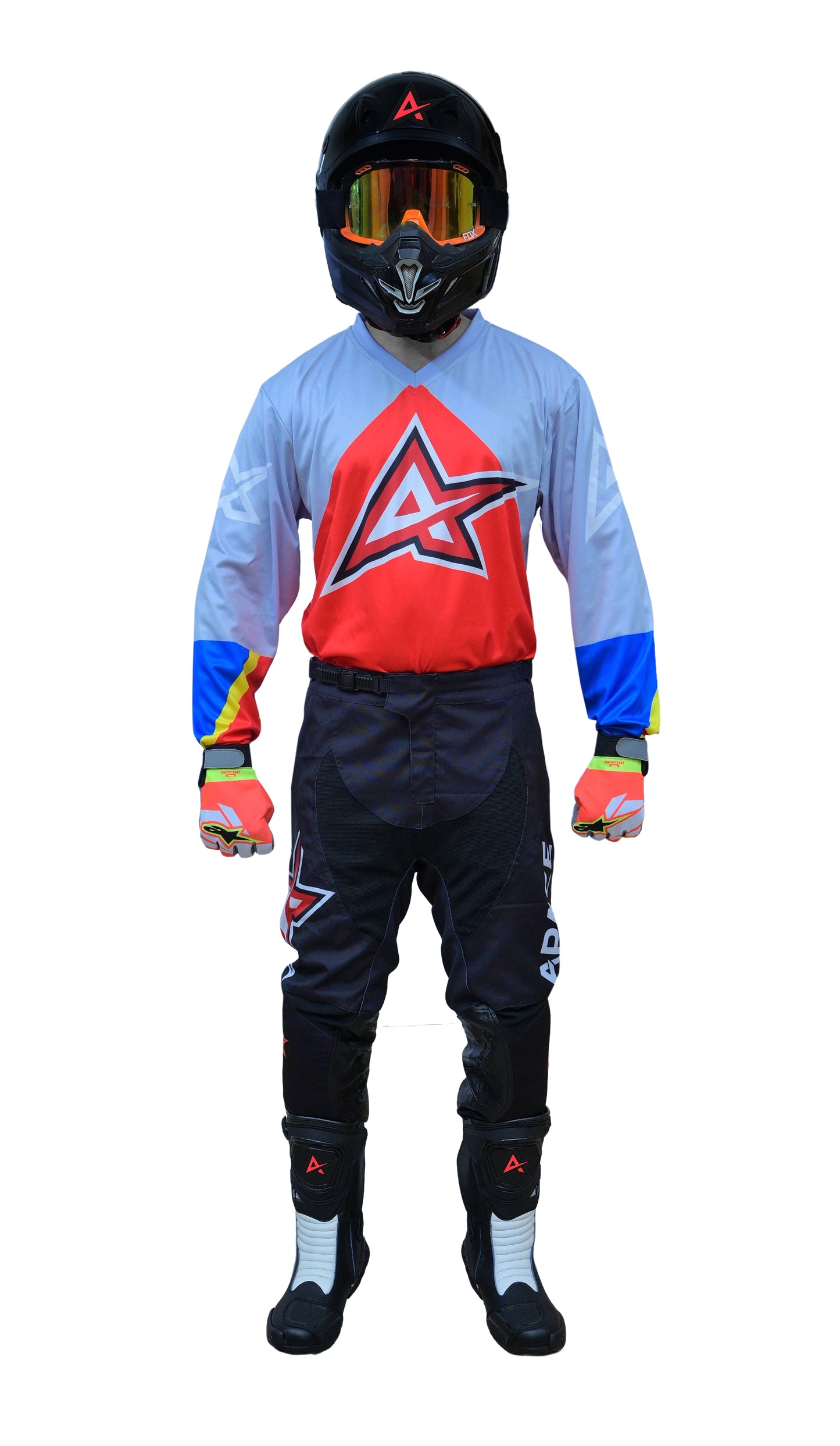 Apace Red Captain Phantom Motocross/Enduro Set