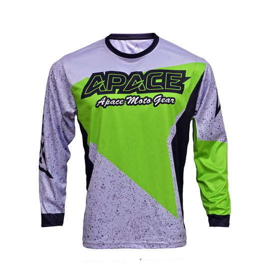 Motocross Gray Green Apace Jersey